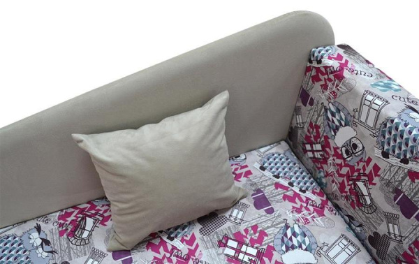 Диван-кровать "Лидер 1" OWL pink /Cabrio 3  ЛЕВАЯ 