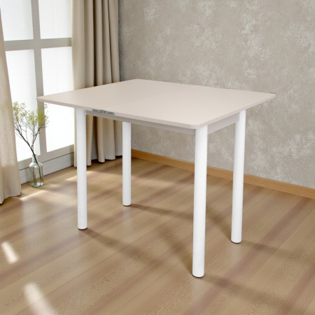 Стол кухонный Уют 4 45(+45)*80*75 Кашемир/белый